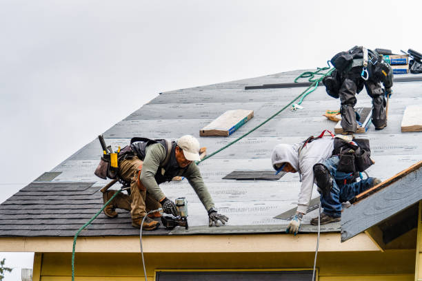 Professional Roofing technician working in Woodburn, IA